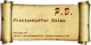 Prettenhoffer Dalma névjegykártya